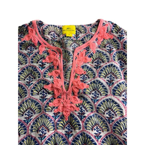 Roberta Roller Rabbit Tunic Top Sz 10 Girls Swim Cover Up 3/4 Sleeve Lightweight - Picture 2 of 5